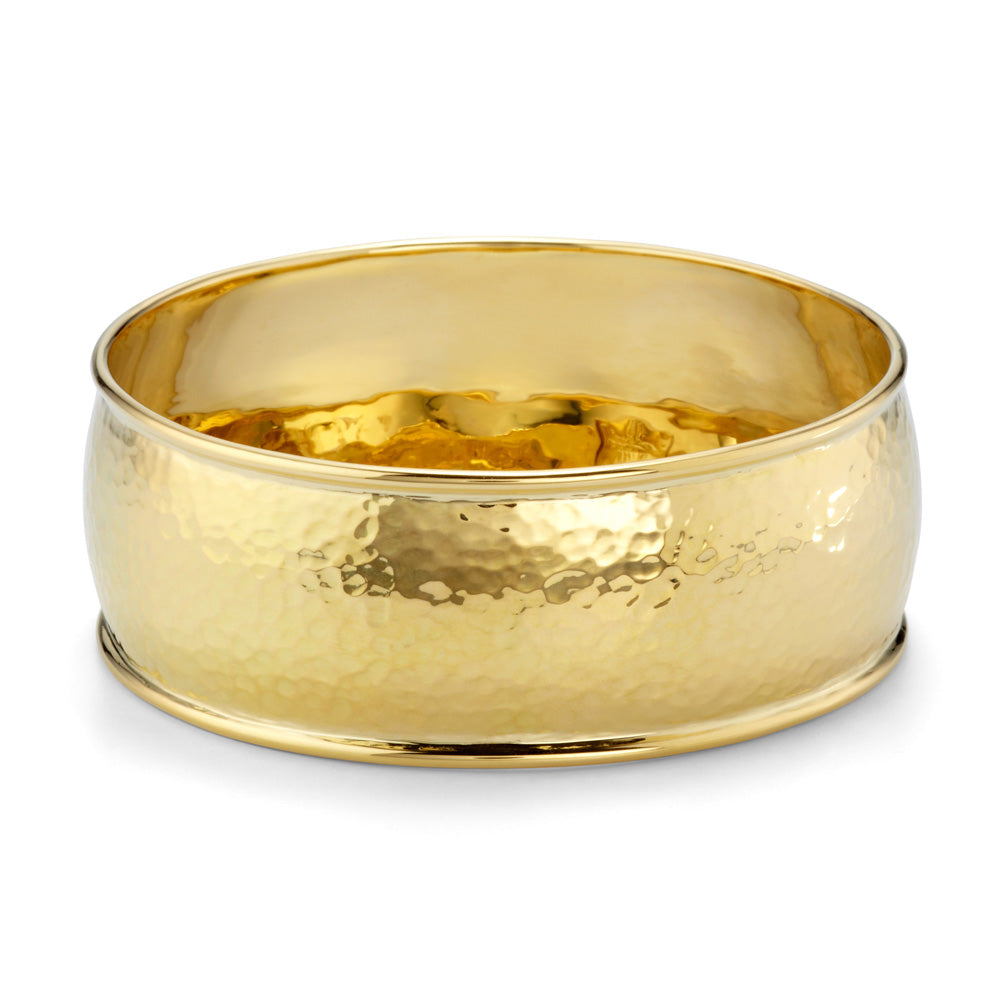 Wide Goddess Hammered Bangle