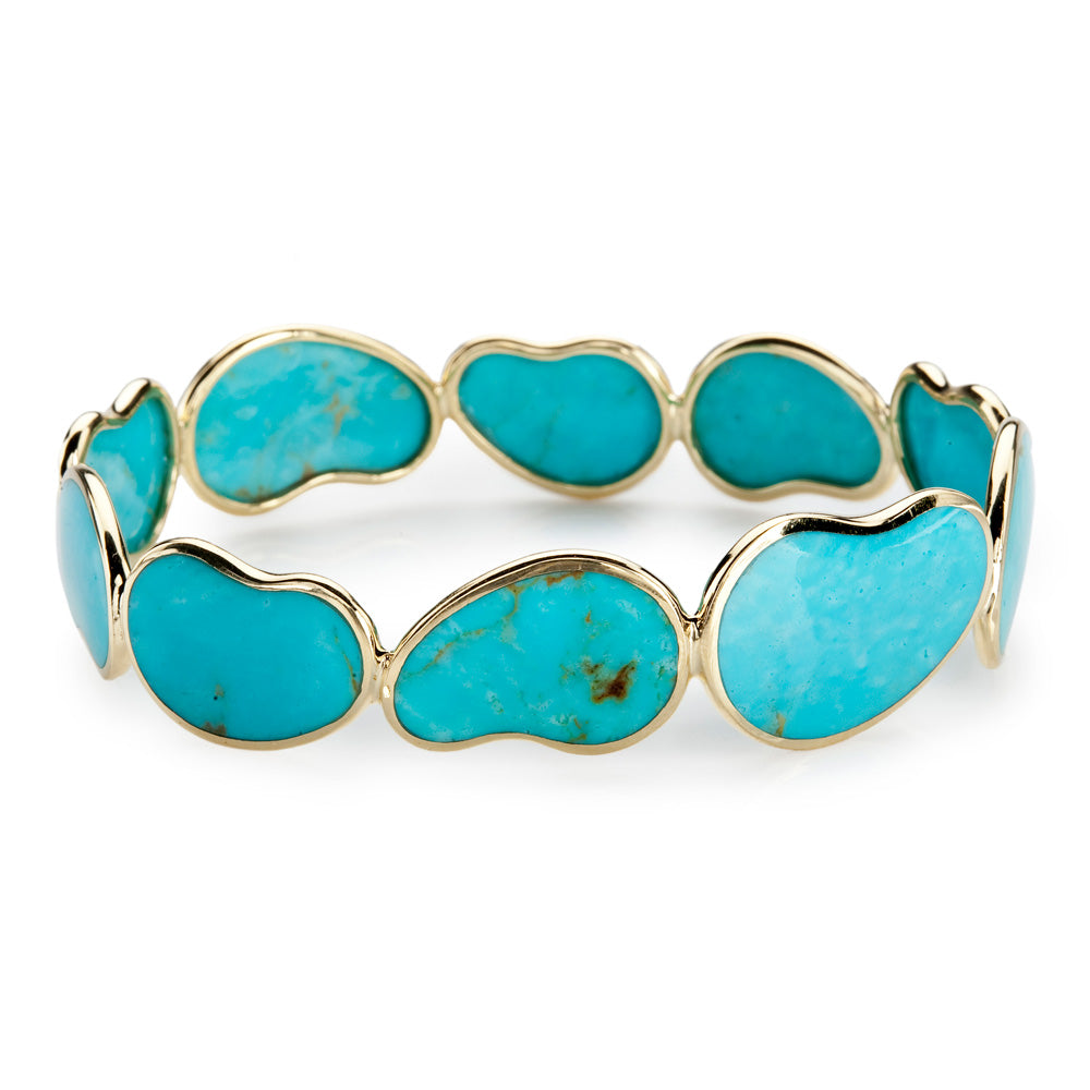 Bean Bangle in Turquoise