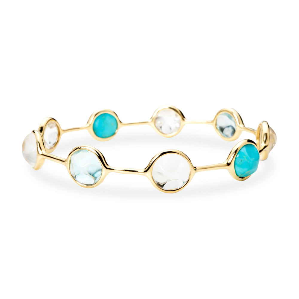 Baroque 9-Stone Bangle in Ocean