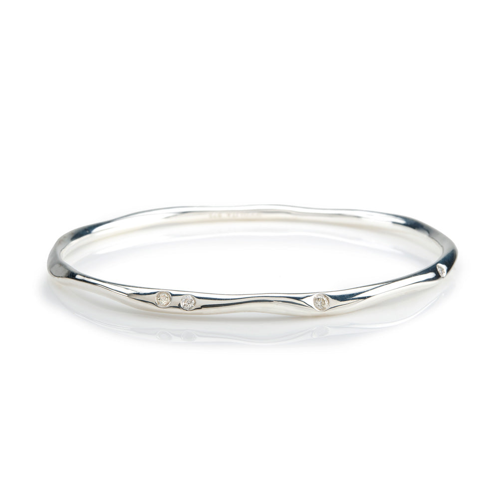 Rain Pave Diamond Bangle (0.52ctw)