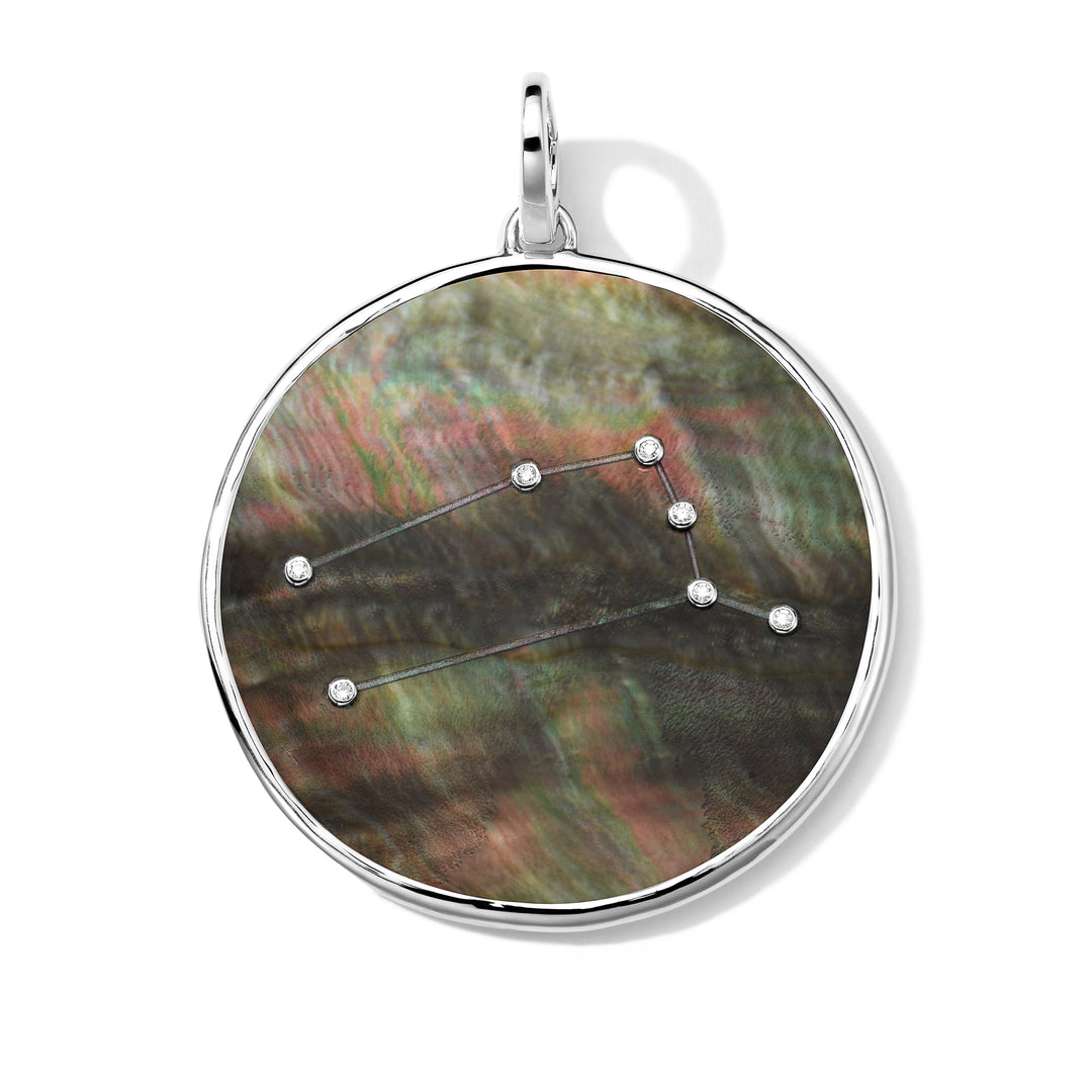 Gemini Zodiac Charm with Spring Bail (.05ctw)