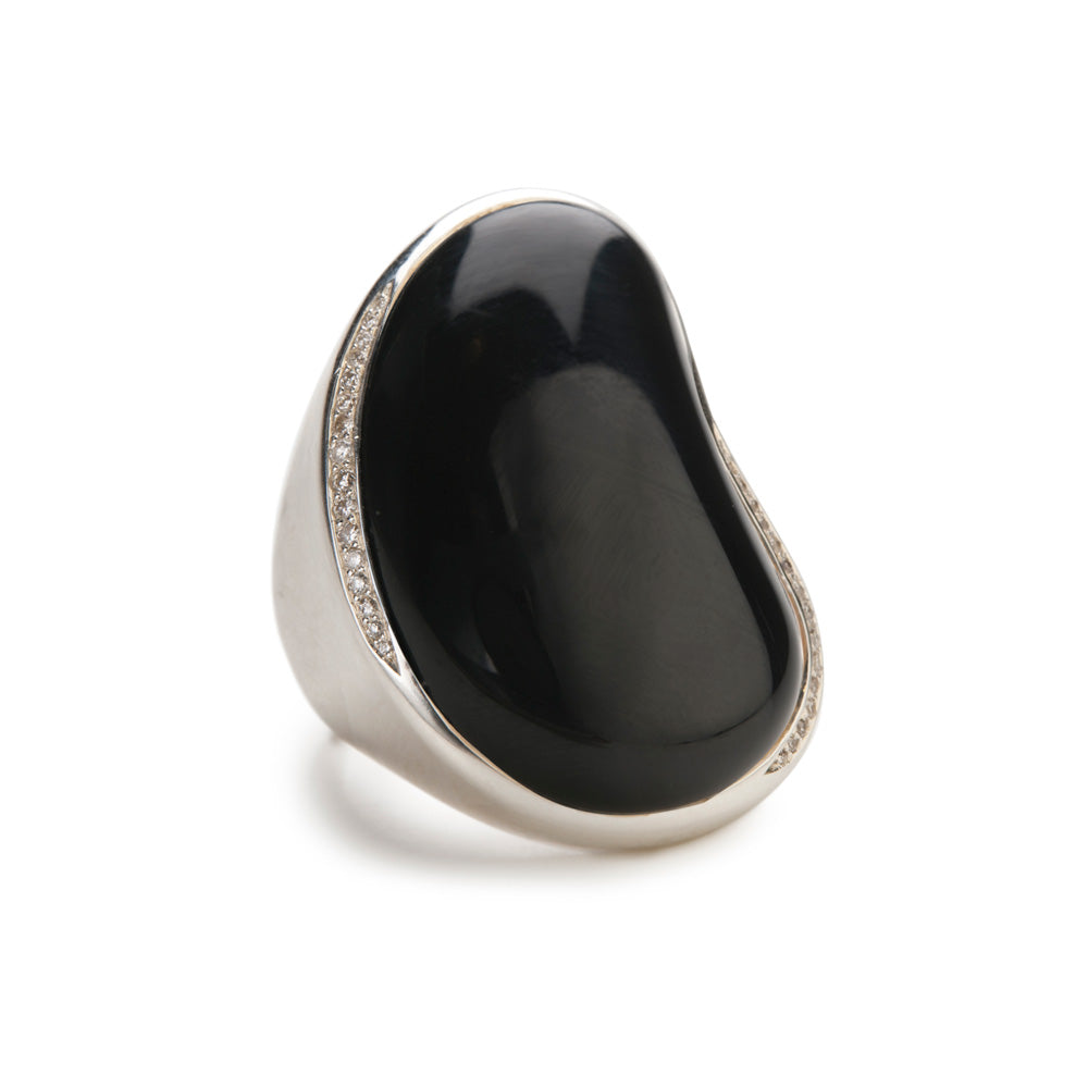 Scultura Large Bean Ring with Diamonds (.21 ctw)