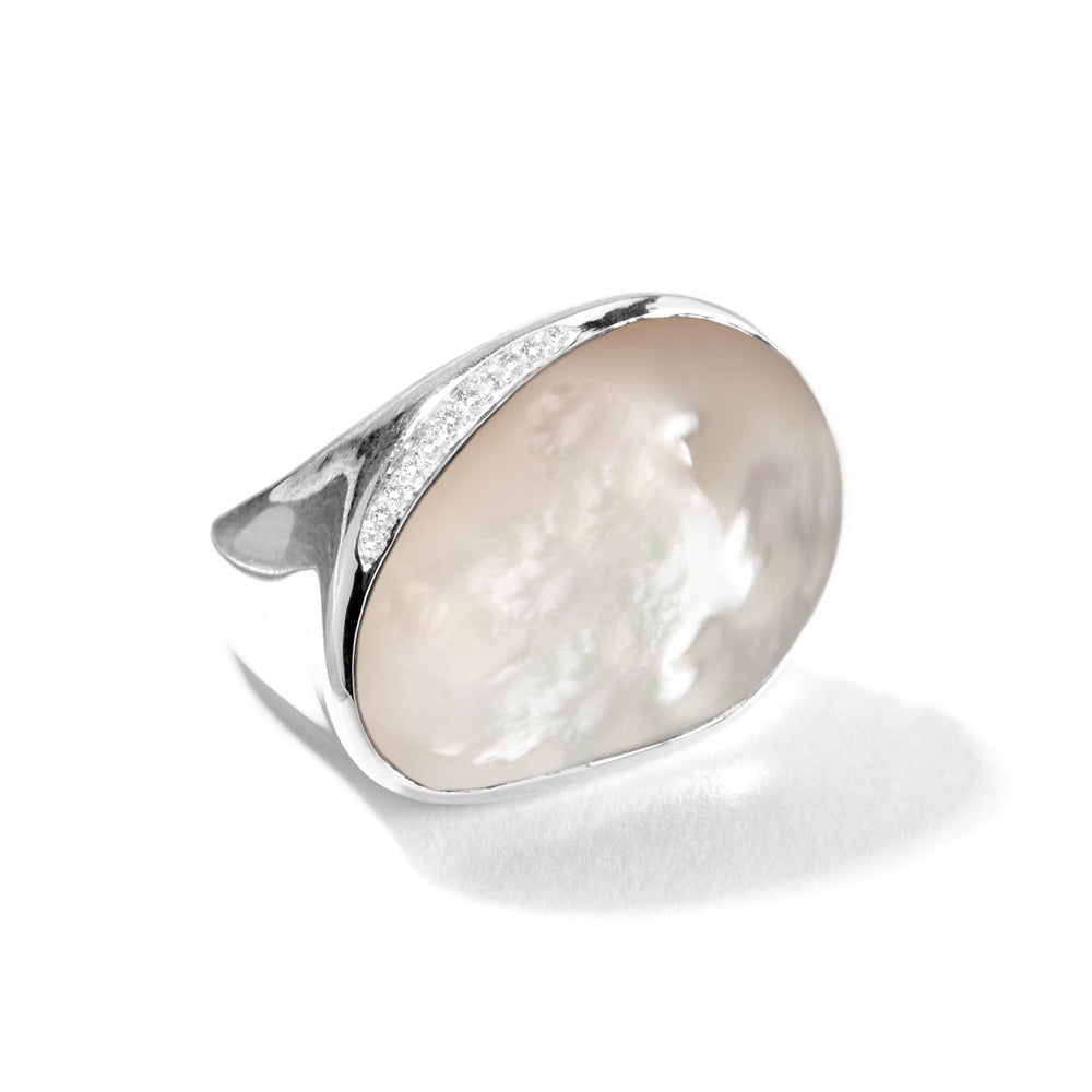 Scultura Large Pebble Ring with Diamonds (.15 ctw)