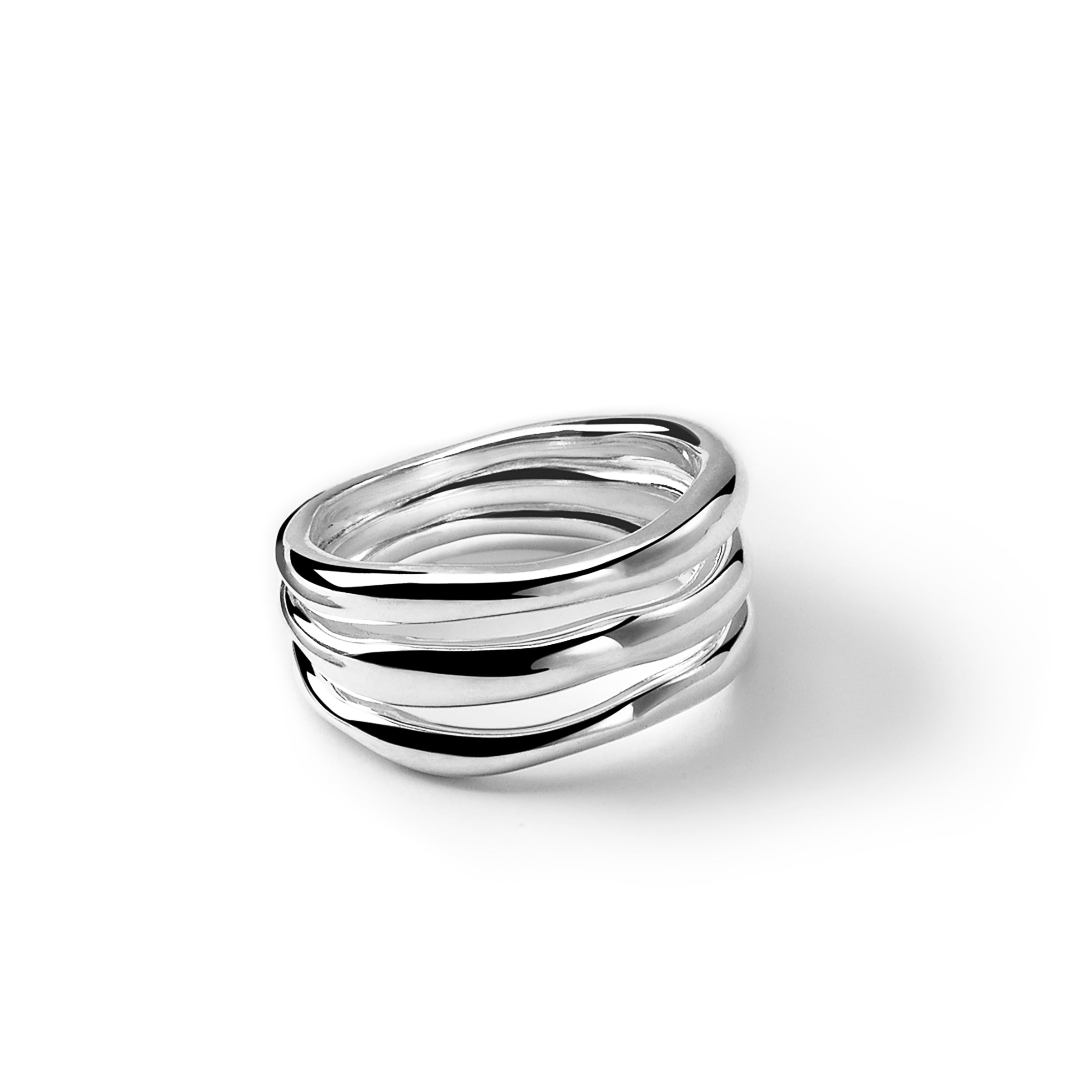 IPPOLITA Triple Band Squiggle Ring in 925 Silver