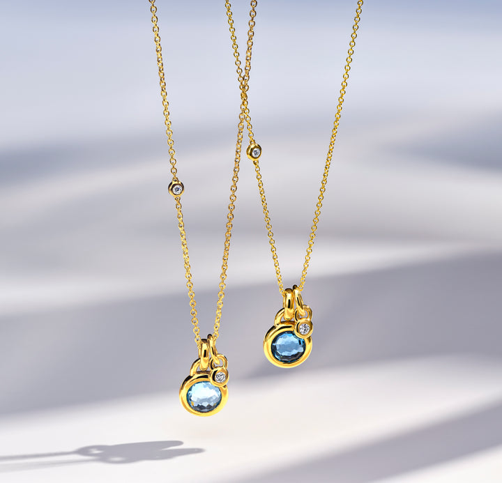 Round Pendant Necklace 30" (.12ctw)