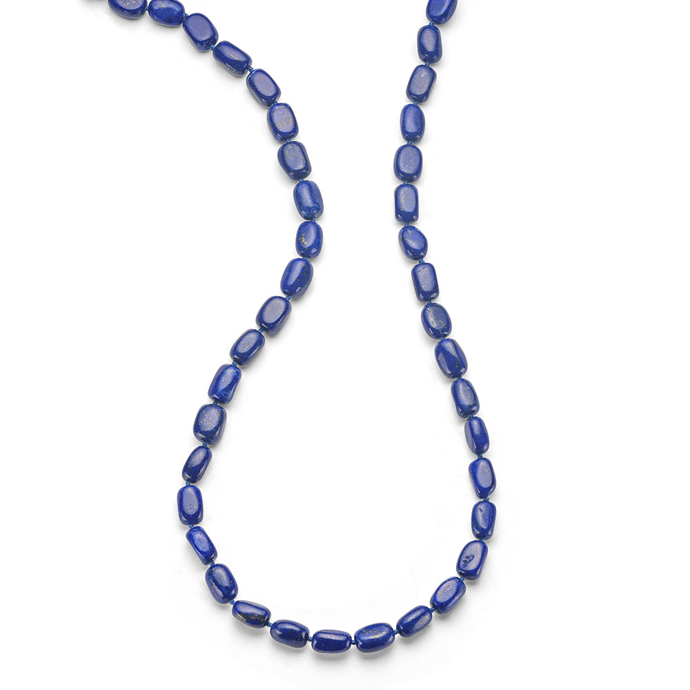 Lapis Beaded Nugget Necklace