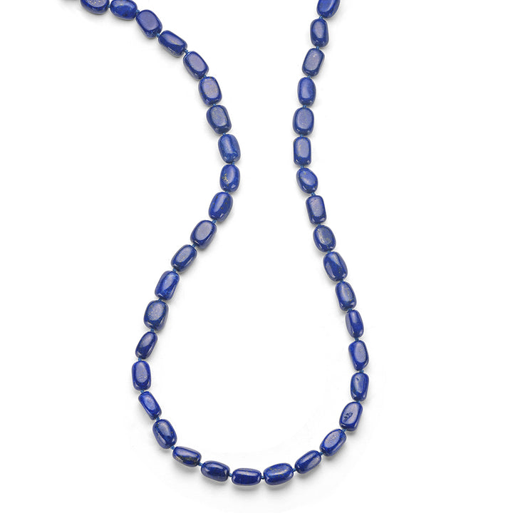 Lapis Beaded Nugget Necklace