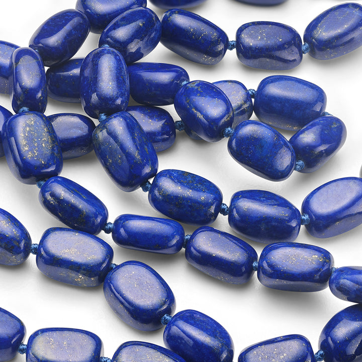 Lapis Beaded Nugget Necklace