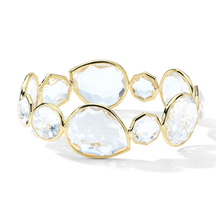 Large Bangle Bracelet with Multi Stone