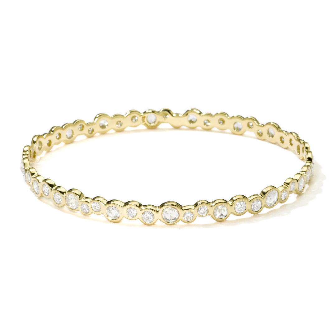 18K Gold Diamond Starlet Superstar Bangle - Side Profile Detail | IPPOLITA