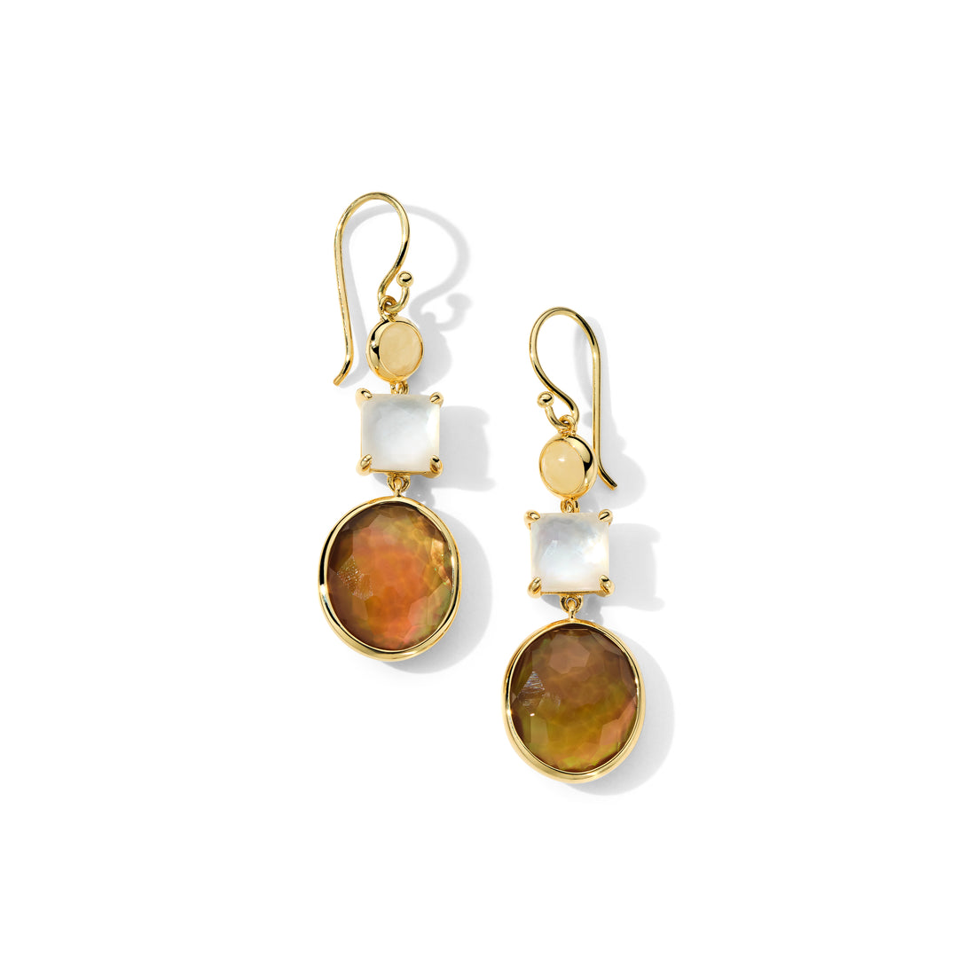 3-Stone Drop Earrings