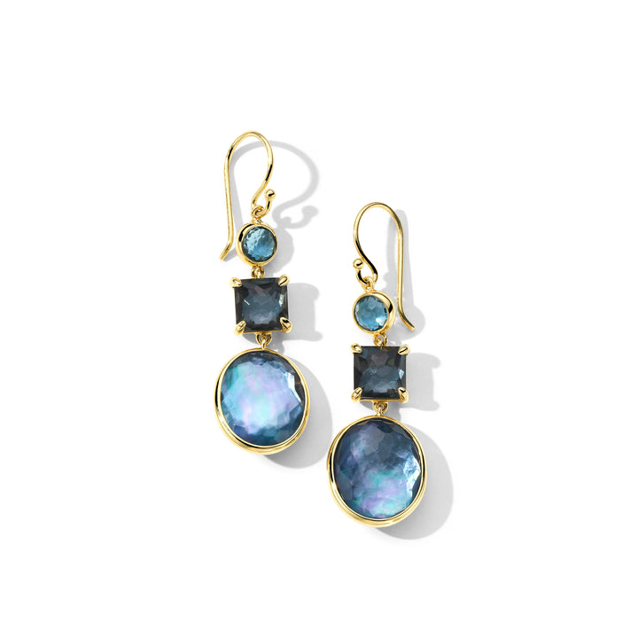 3-Stone Drop Earrings