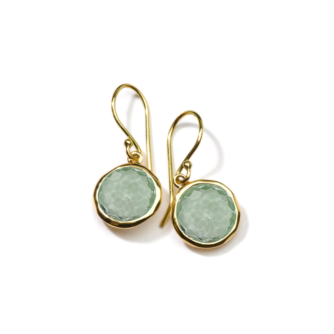 Dark Prasiolite 18K Gold Lollipop Mini Drop Earrings - Front View | IPPOLITA