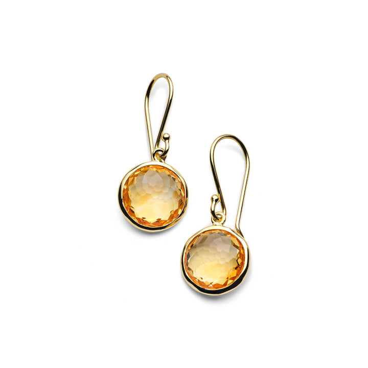 Orange Citrine & 18K Gold Lollipop Mini Drop Earrings - Front View | IPPOLITA