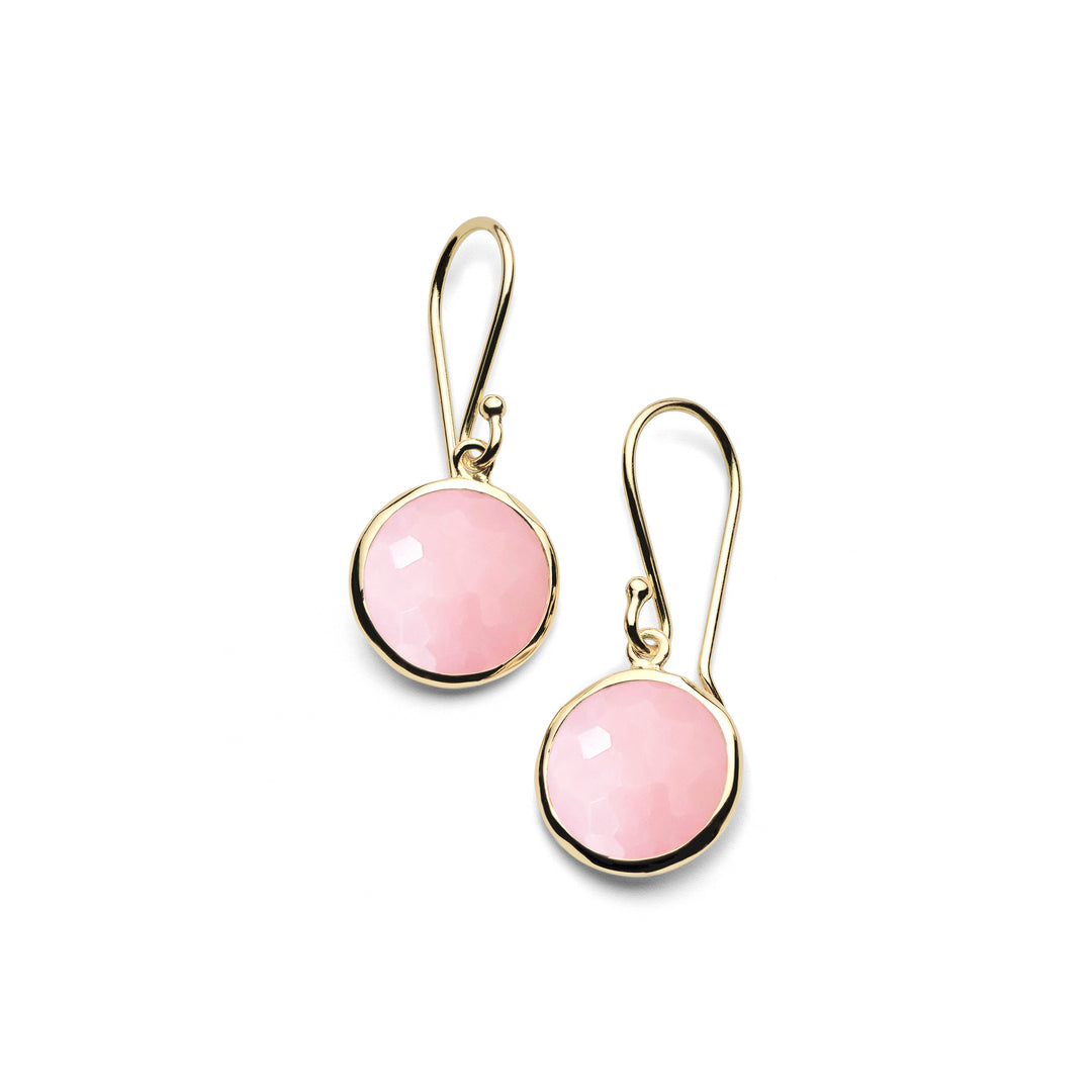 Pink Opal 18K Gold Lollipop Mini Drop Earrings - Front View | IPPOLITA