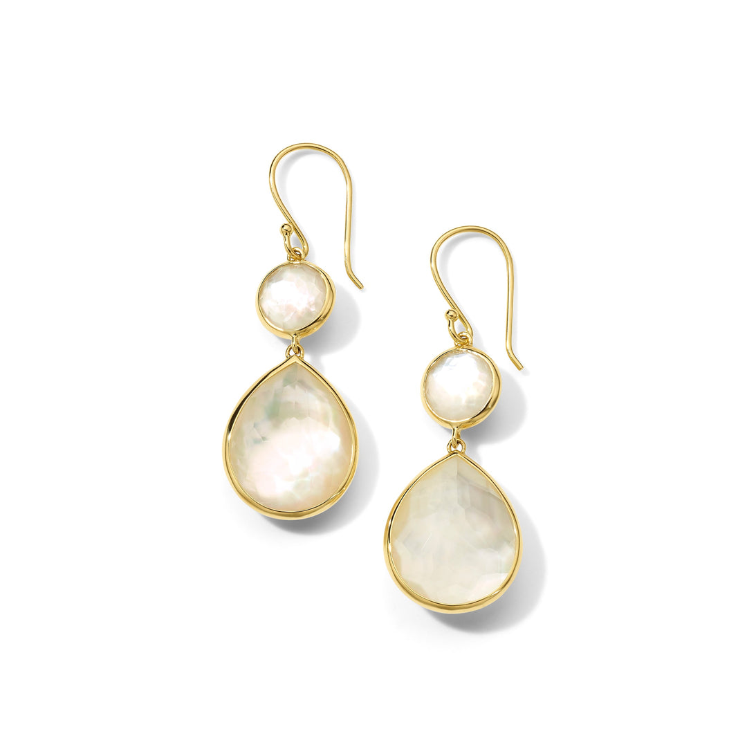 Mother-of-Pearl 18K Gold Snowman Teardrop Earrings - Classic View | IPPOLITA