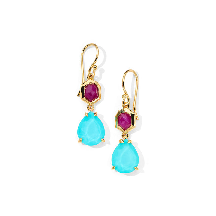 Small Snowman Multi Stone Earrings