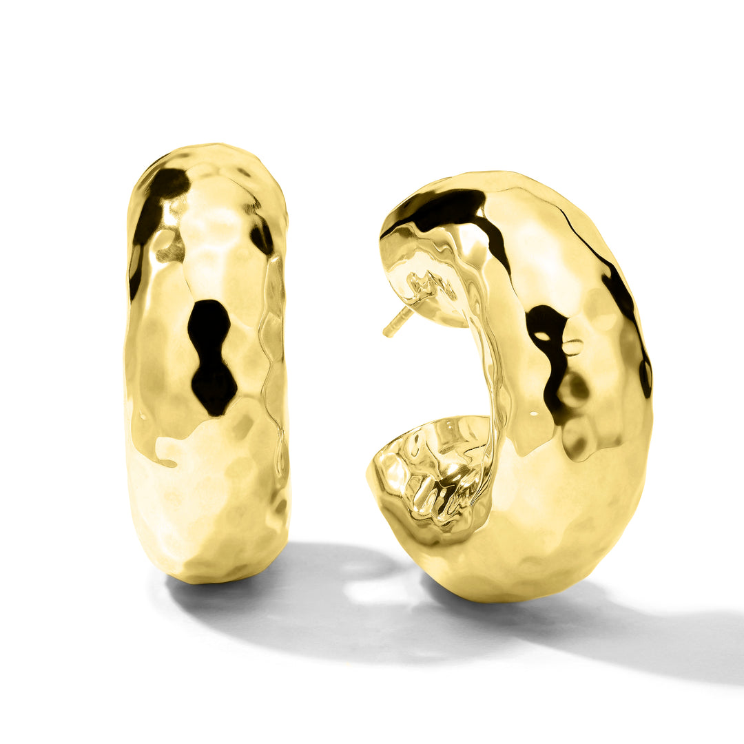 Small Hammered Hoop Earrings