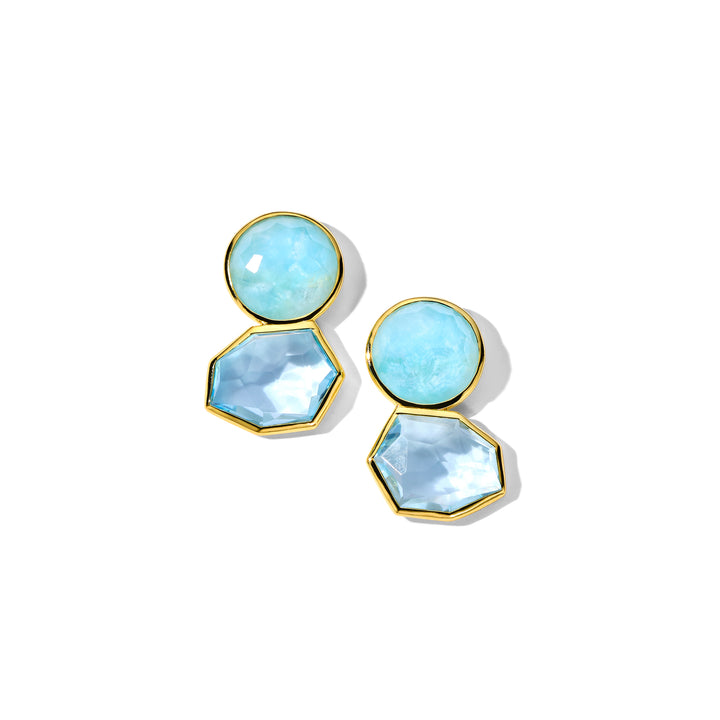 Large 2-Stone Post Earrings