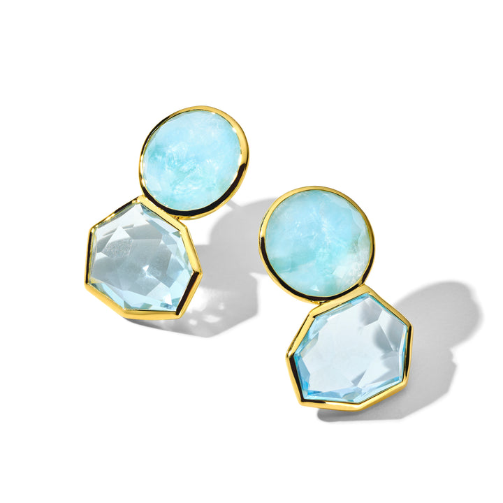 Large 2-Stone Post Earrings
