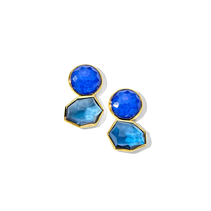 Large 2-Stone Post Earrings