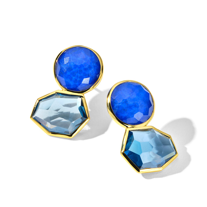 Large 2-Stone Post Earrings