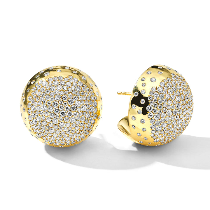 Chunky Sphere Diamond Pavé Clip Earrings  (4.81ctw)