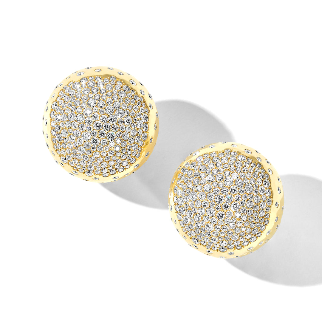 Chunky Sphere Diamond Pavé Clip Earrings  (4.81ctw)