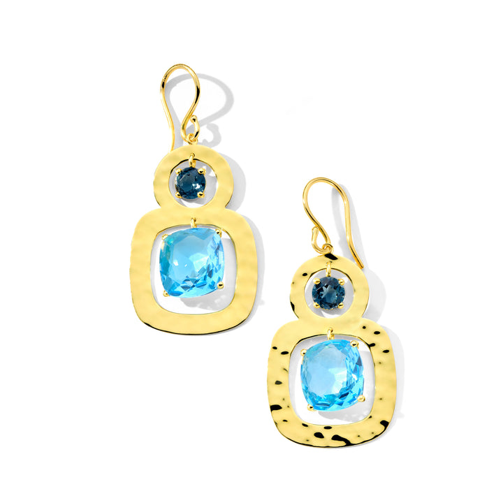 Crinkle 2-Stone Earrings