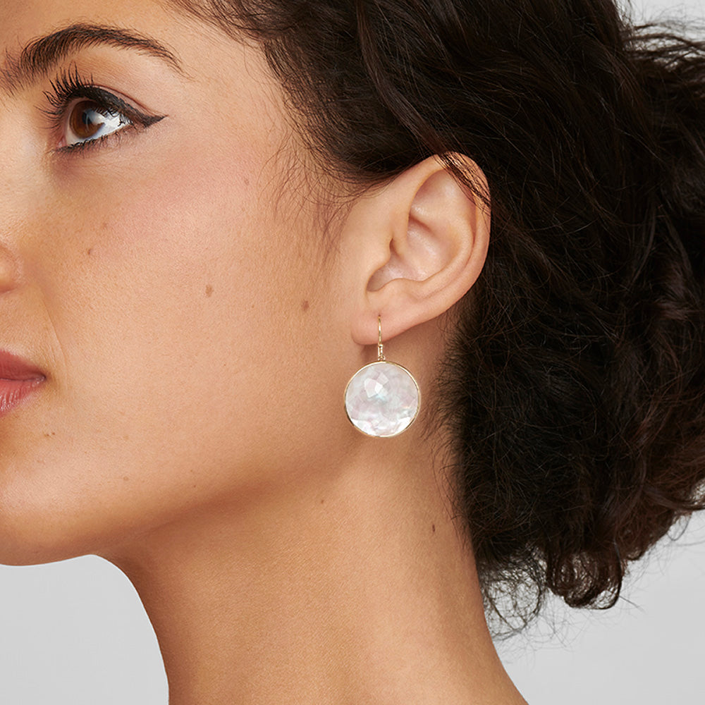 Large Stone Drop Earrings