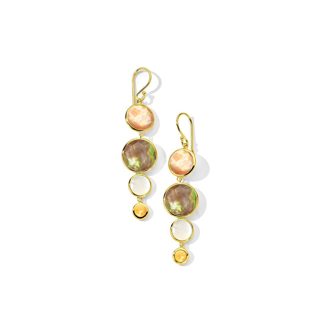 4-Stone Center Drop Earrings