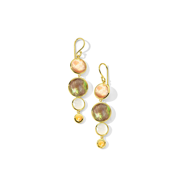 4-Stone Center Drop Earrings