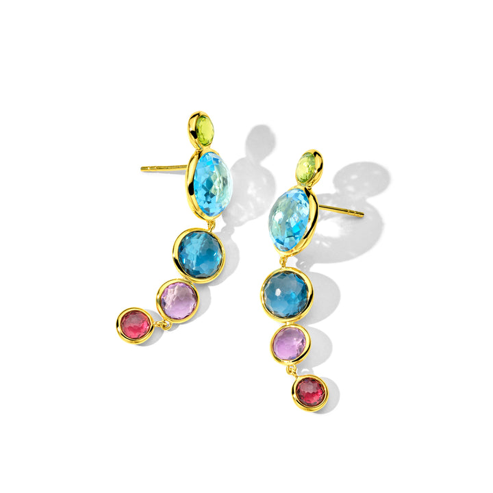 5-Stone Icicle Drop Earrings