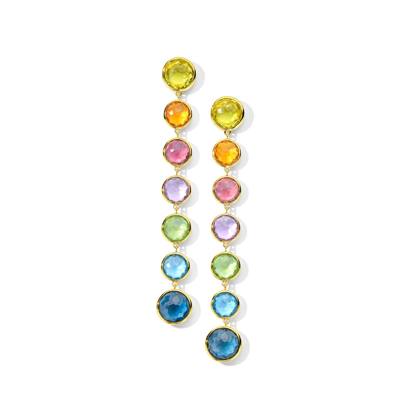 7-Stone Chandelier Drop Earrings