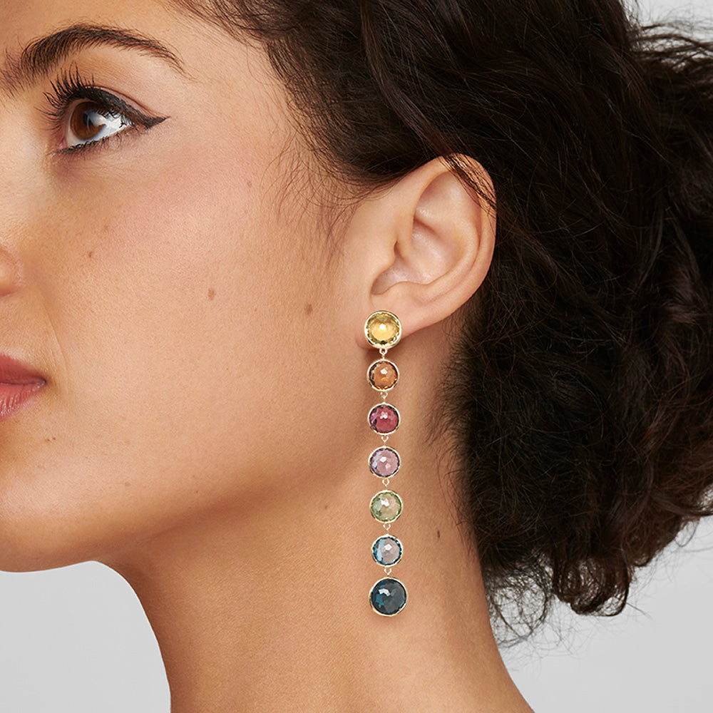 7-Stone Chandelier Drop Earrings