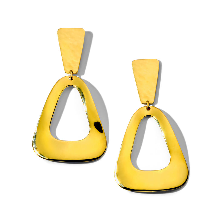 Textured Open Disc Post Earrings