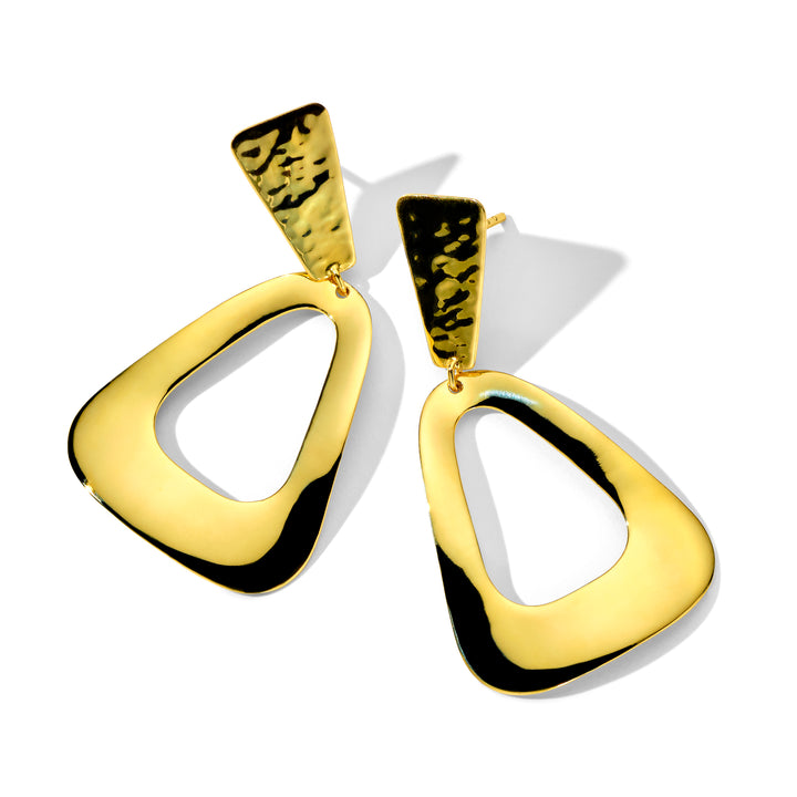 Textured Open Disc Post Earrings