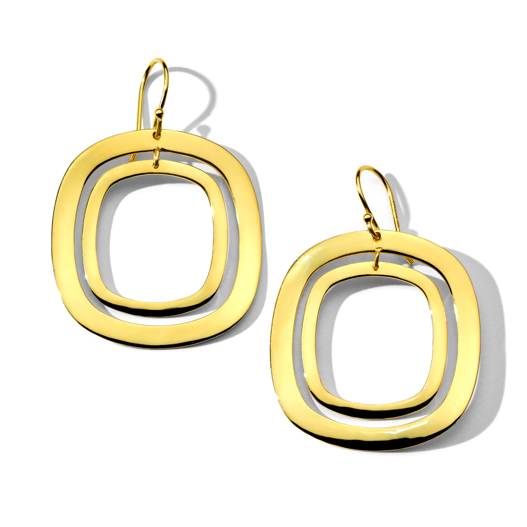 Circular Wavy Open Shape Drop Earrings