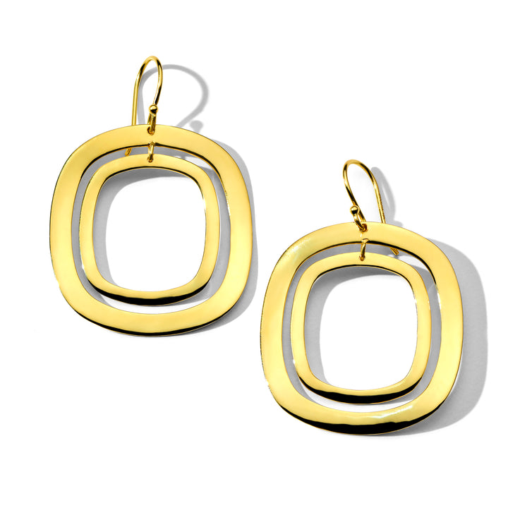 Circular Wavy Open Shape Drop Earrings