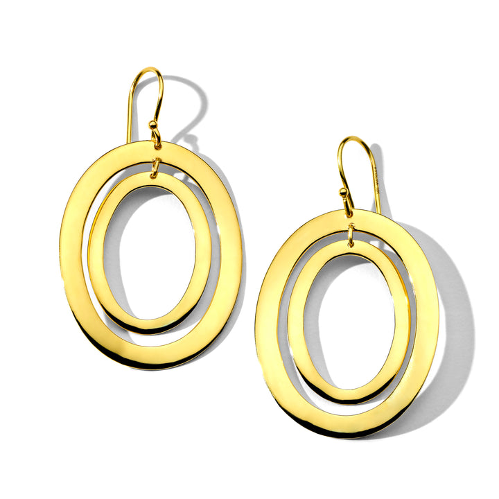 Circular Wavy Open Shape Drop Earrings