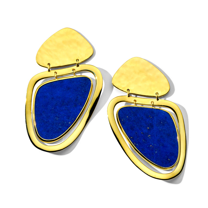 Mélange Large Slanted Triangle Earrings