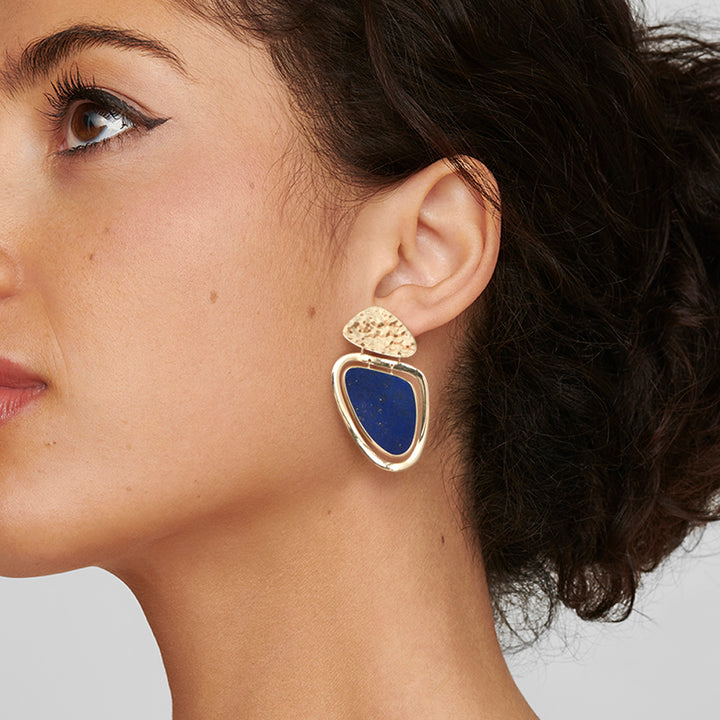 Mélange Large Slanted Triangle Earrings