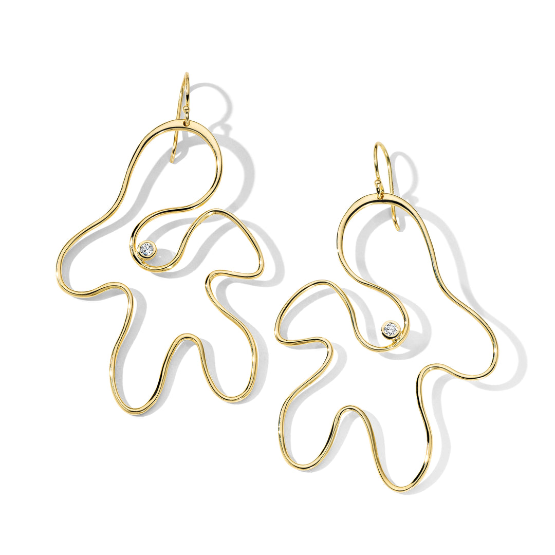 Squiggle Links Thriller Earrings (.12ctw)