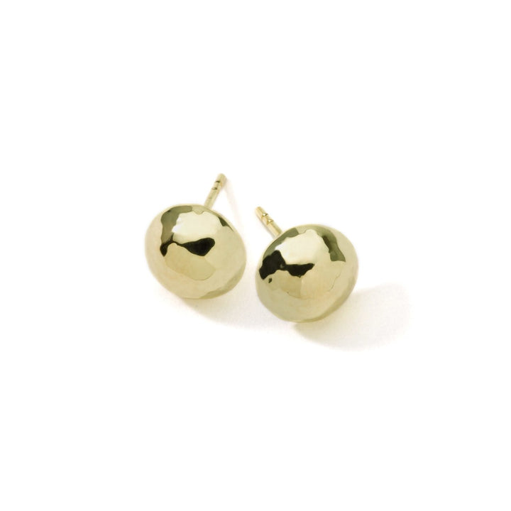 18K Gold Hammered Pinball Stud Earrings - Product Shot | IPPOLITA