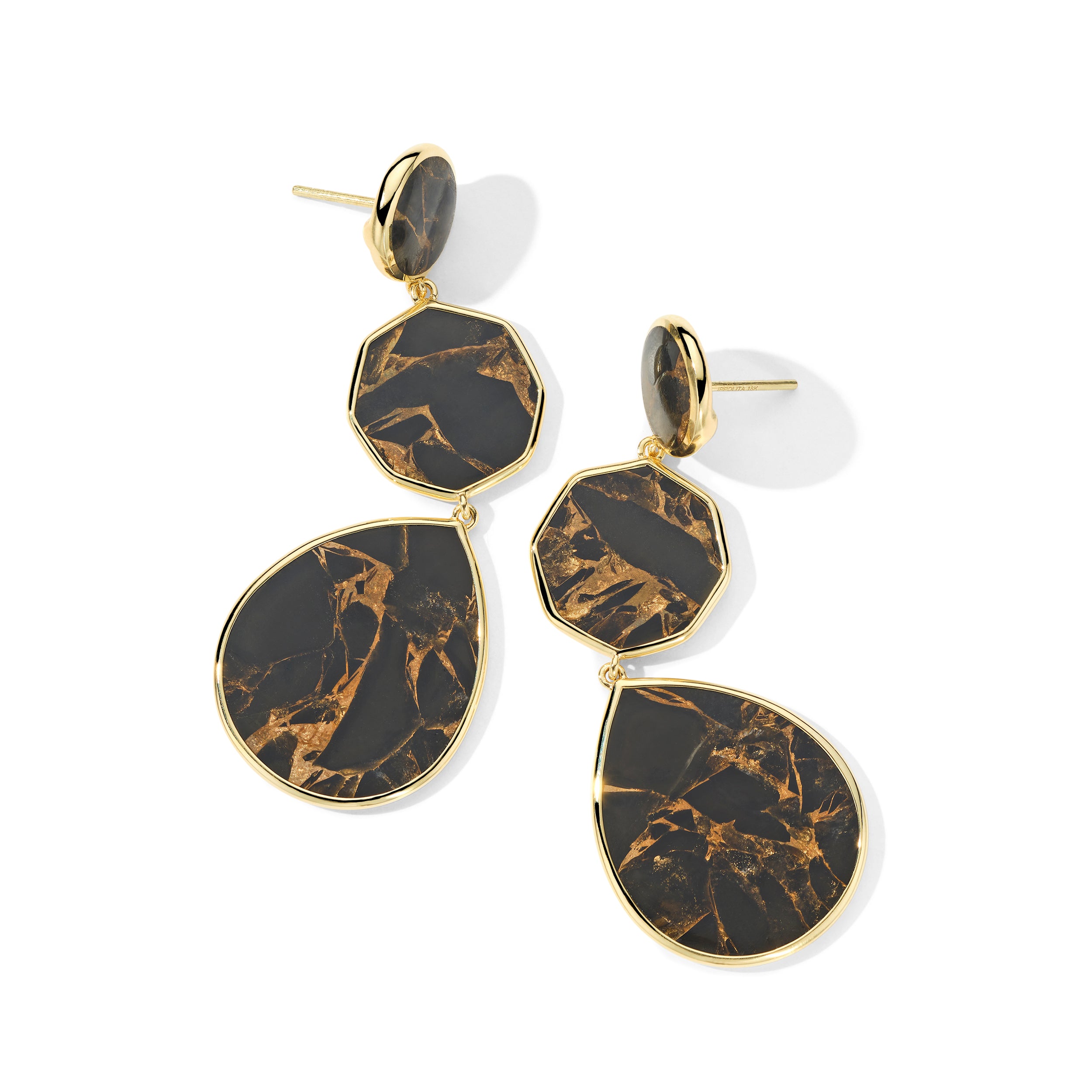 kiruakirua　0825 IPPOLITA Polished Rock Candy Crazy 8's 3-Stone Drop Earrings