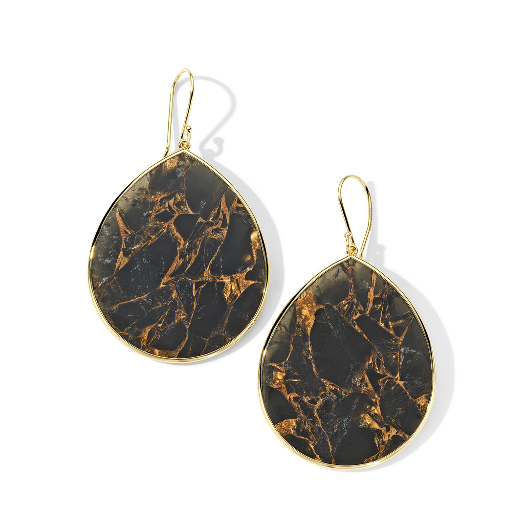 Jumbo Stone Teardrop Earrings