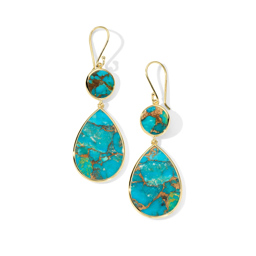 Snowman 2-Stone Drop Earrings