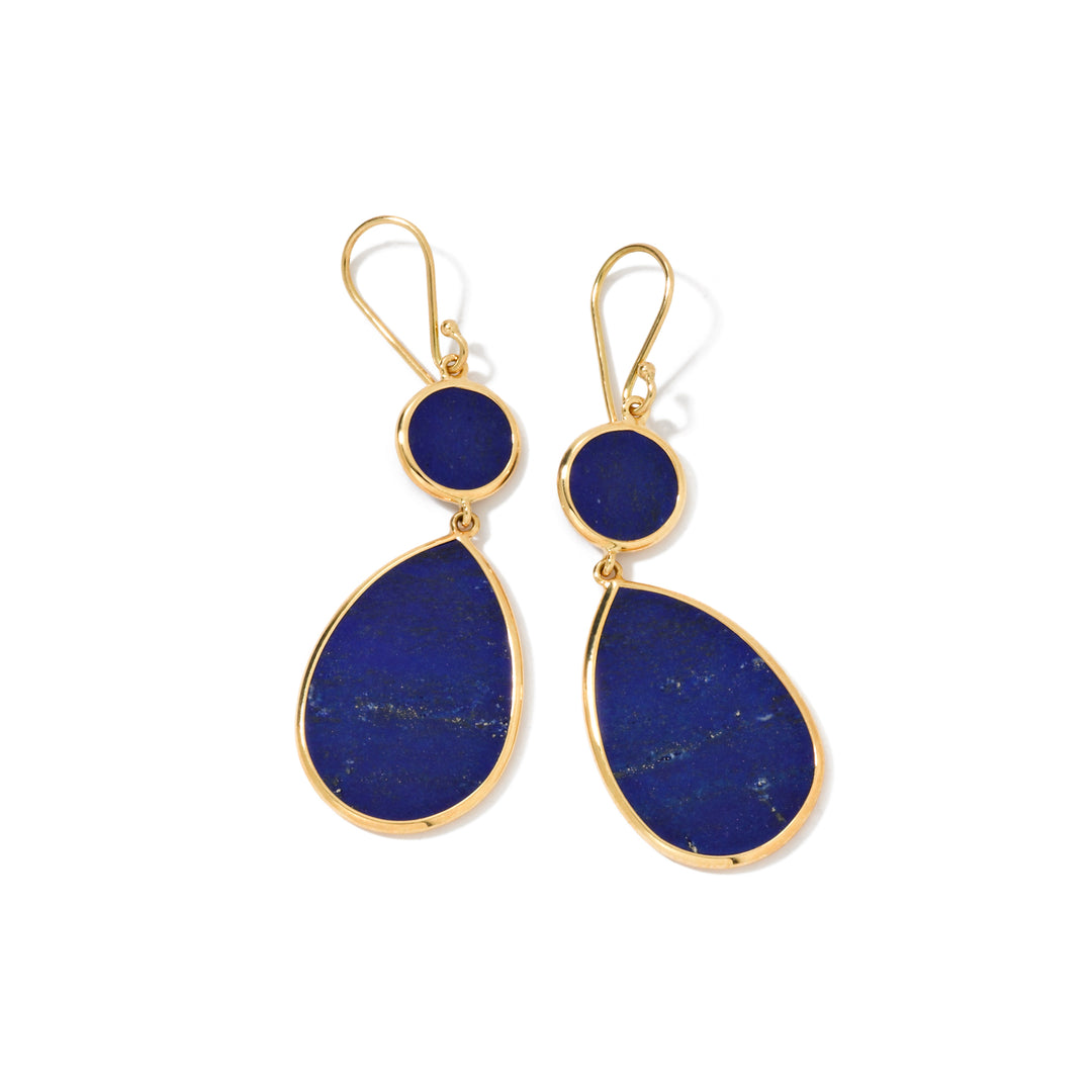 Snowman 2-Stone Drop Earrings