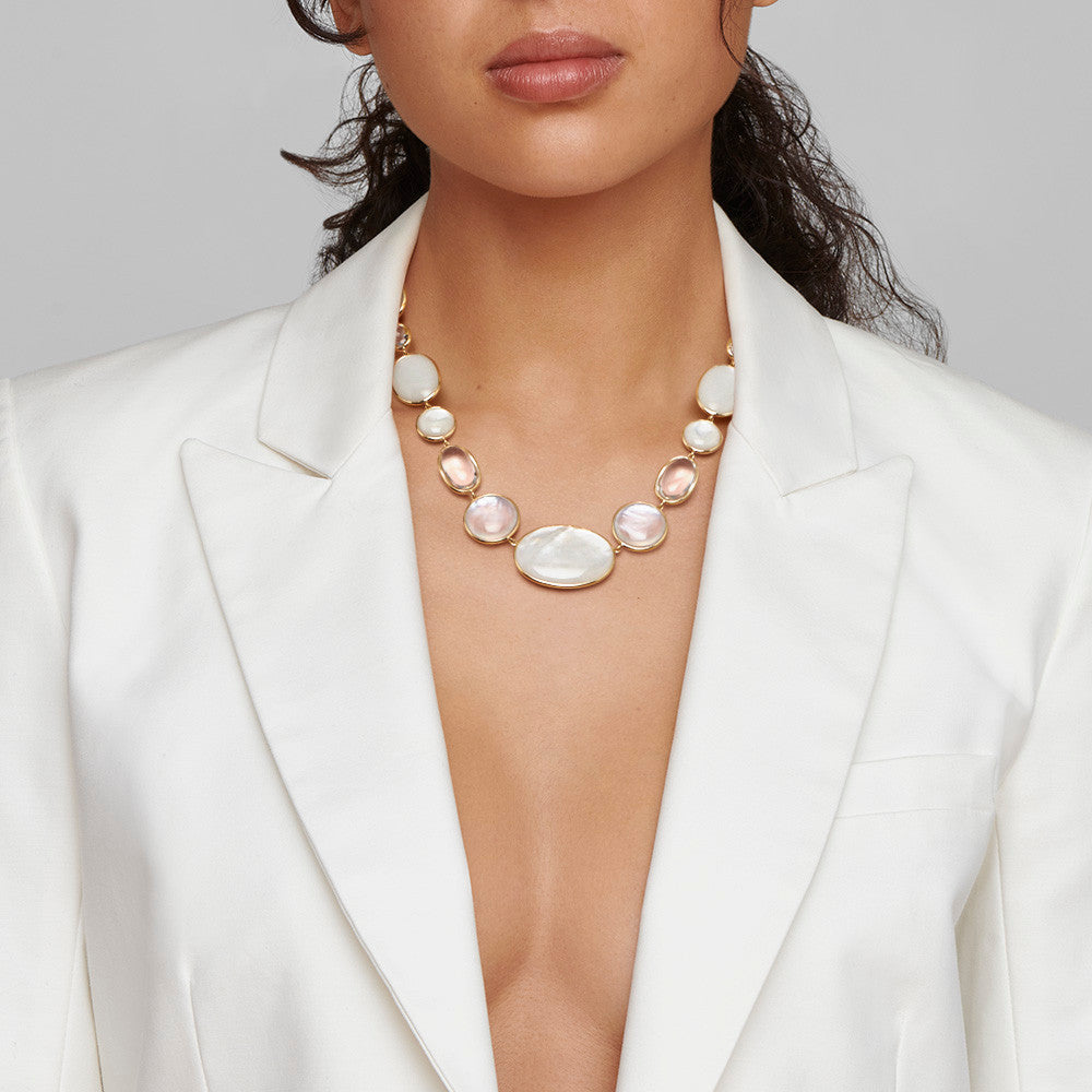 All Stone Short Necklace