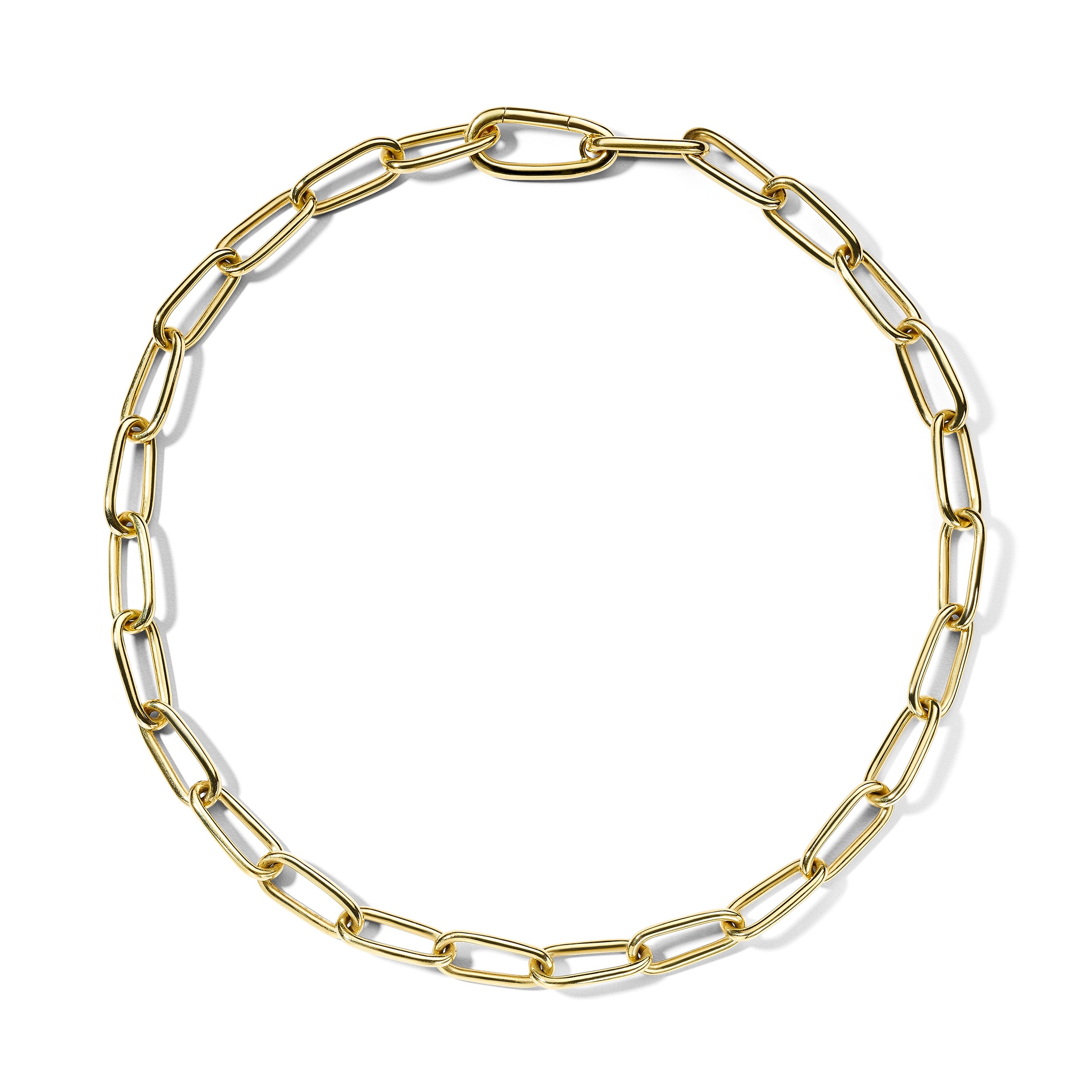 Short Linea Chain Necklace in 18K Yellow Gold 18